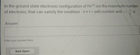 electron configuration of fe+3.
